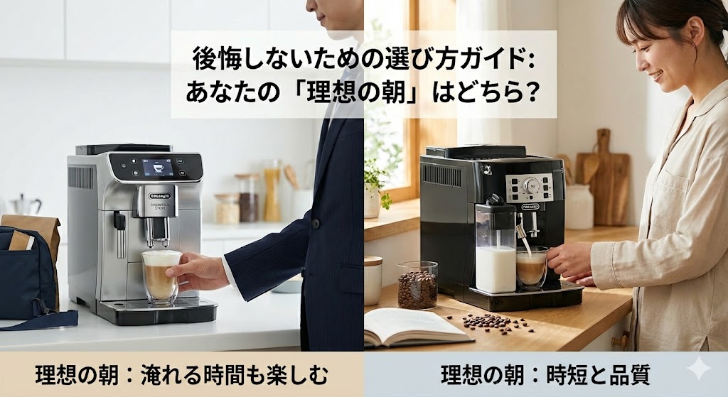 マグニフィカスタートとマグニフィカSスマートの選び方の説明