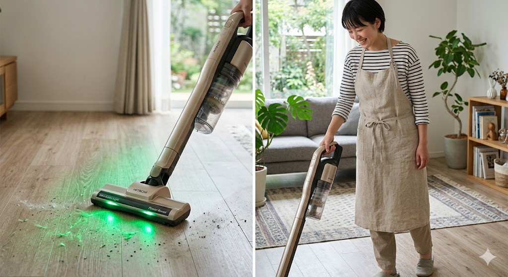 日立ラクかるパワーブーストサイクロン 口コミ徹底比較｜ジャパネットとの違いのイメージ図